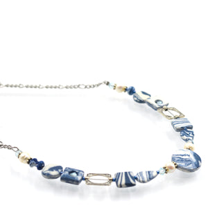 COLLIER PORCELAINE BLEUE