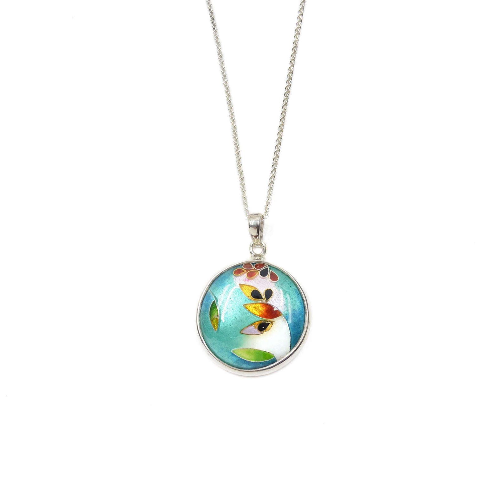 Pendentif émail cloisonné