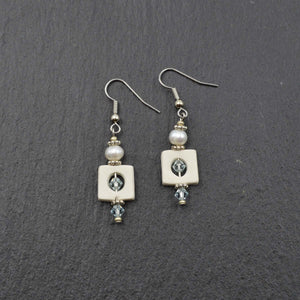Boucles d'oreilles en porcelaine