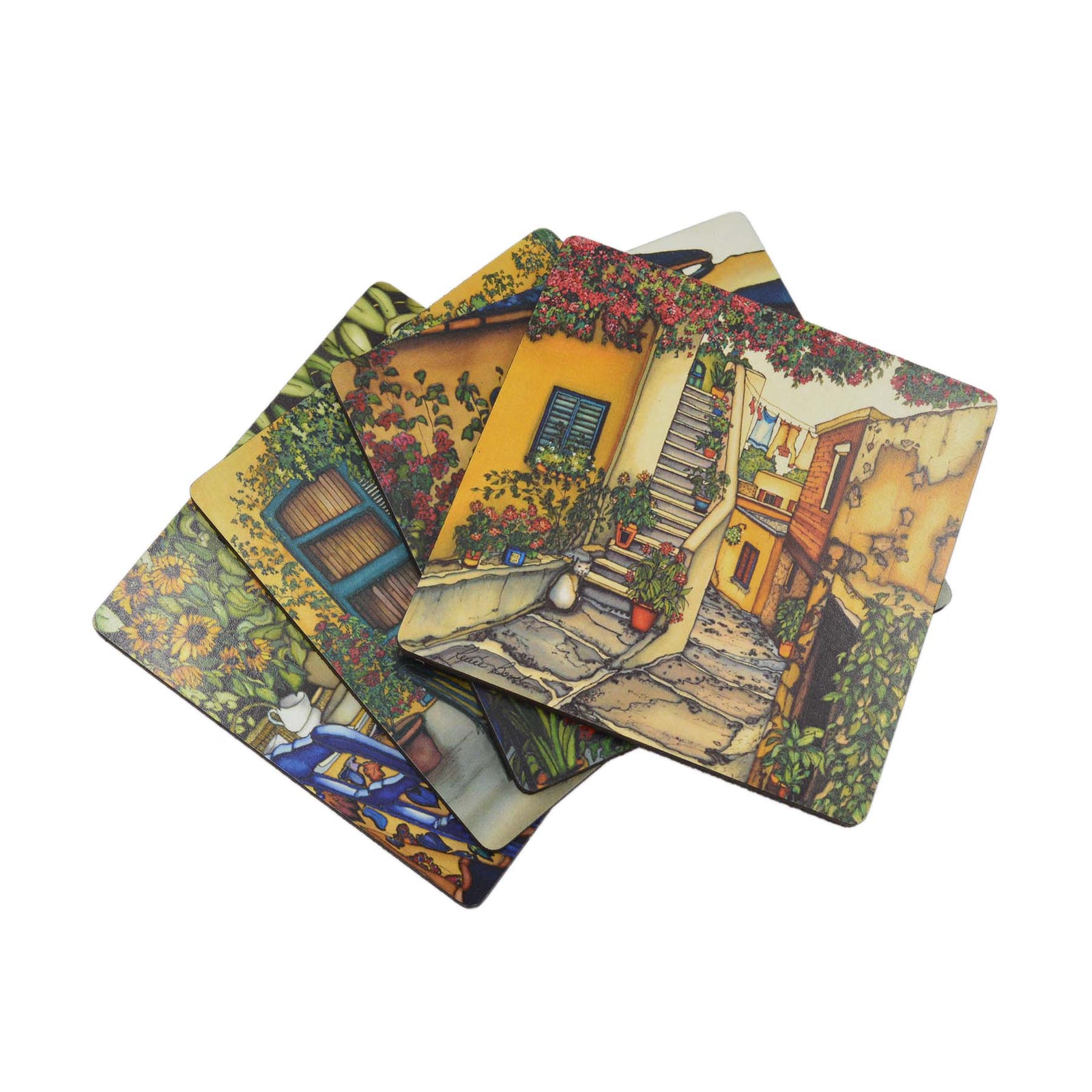 Ensemble de 4 sous-verres Jardins
