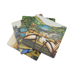 Ensemble de 4 sous-verres Campagne