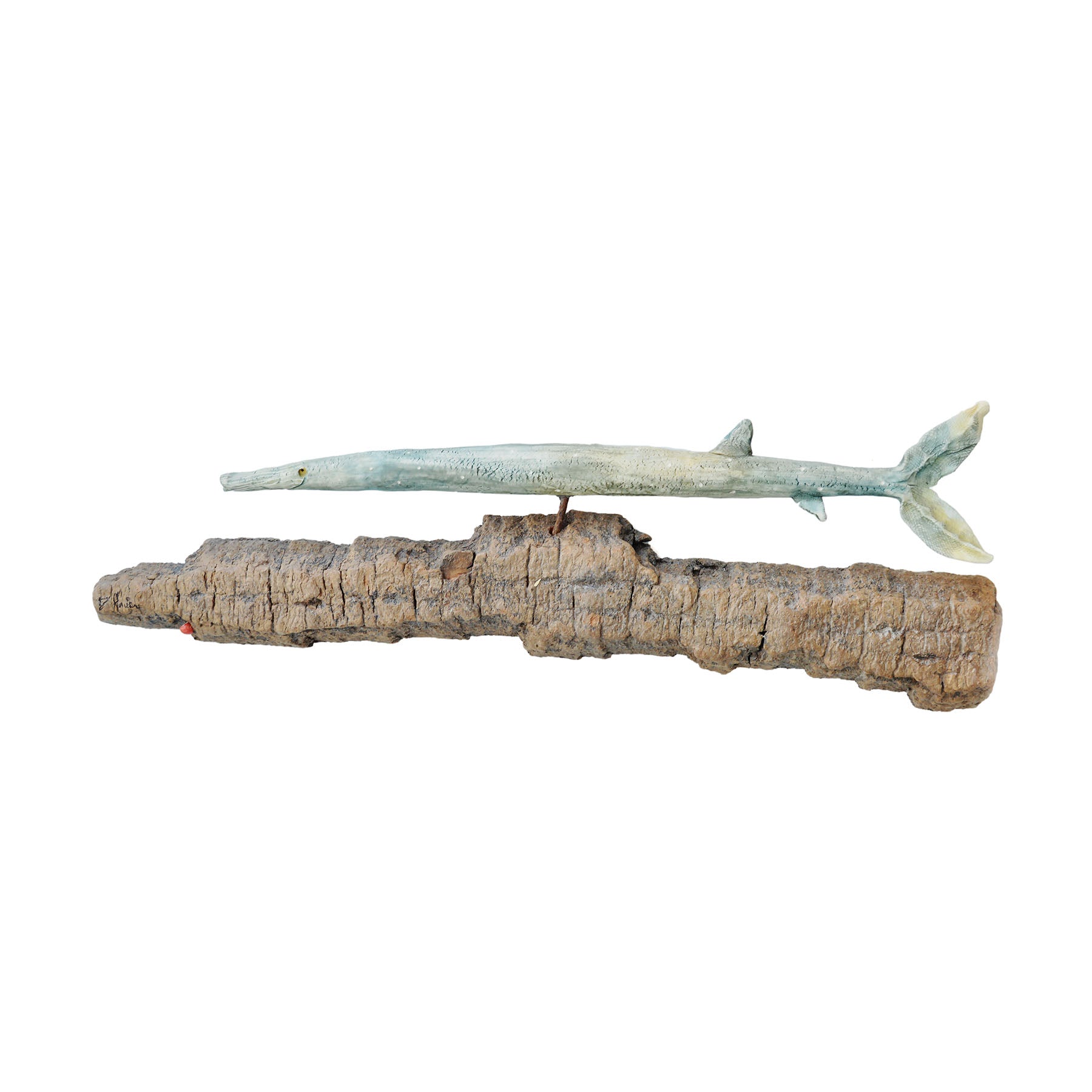 sculpture murale poisson en porcelaine 