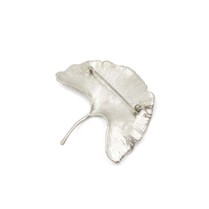 Broche en argent Ginkgo