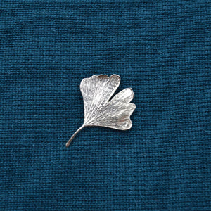 Broche en argent Ginkgo