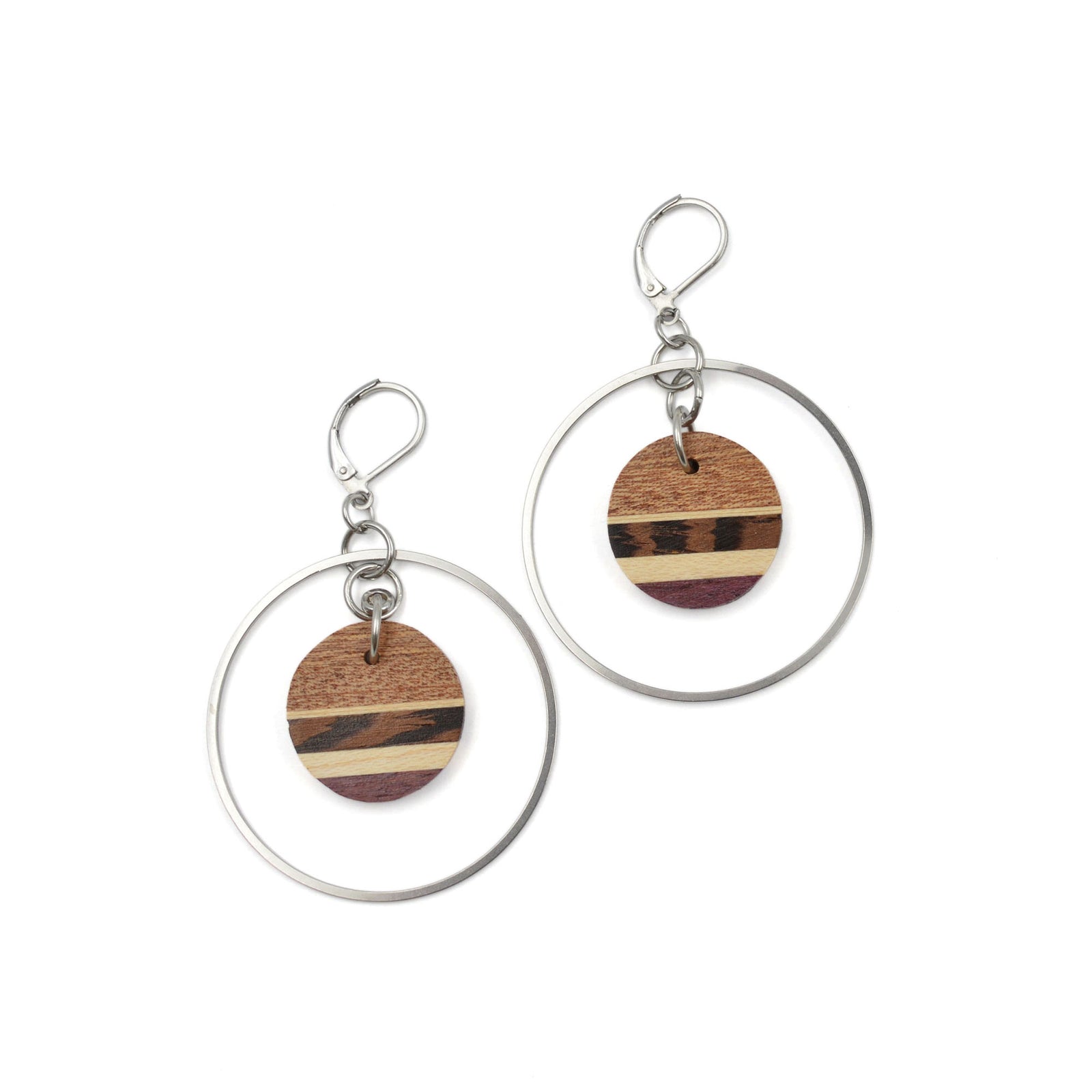Boucles d'oreilles en bois