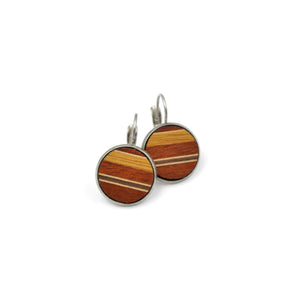 Boucles d'oreilles en bois - boutons