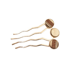 Barrette en bois et métal