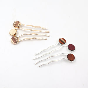 Barrette en bois et métal