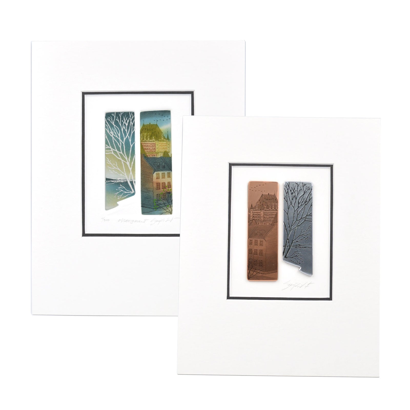 Gravure avec sa plaque