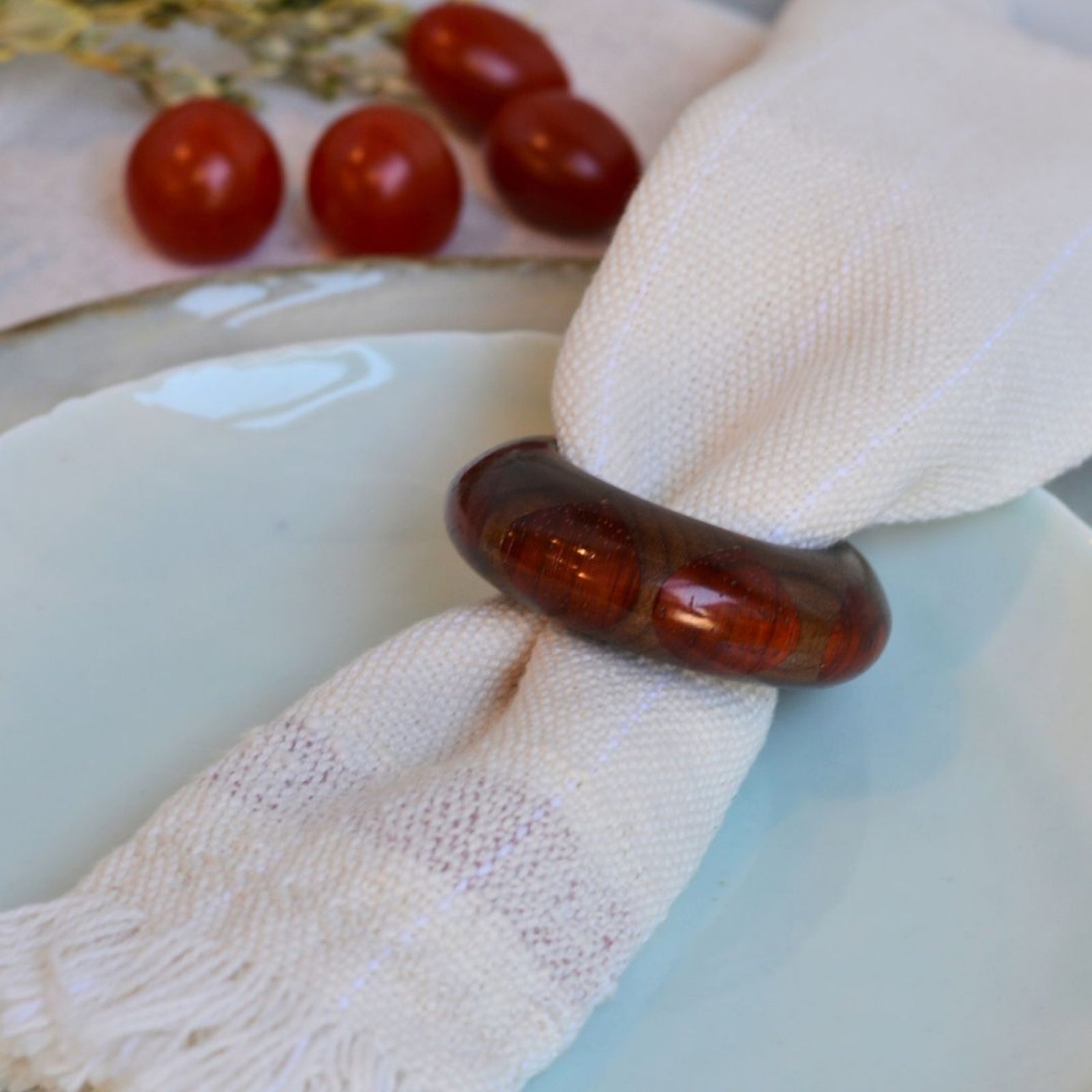 Anneau de serviette en bois