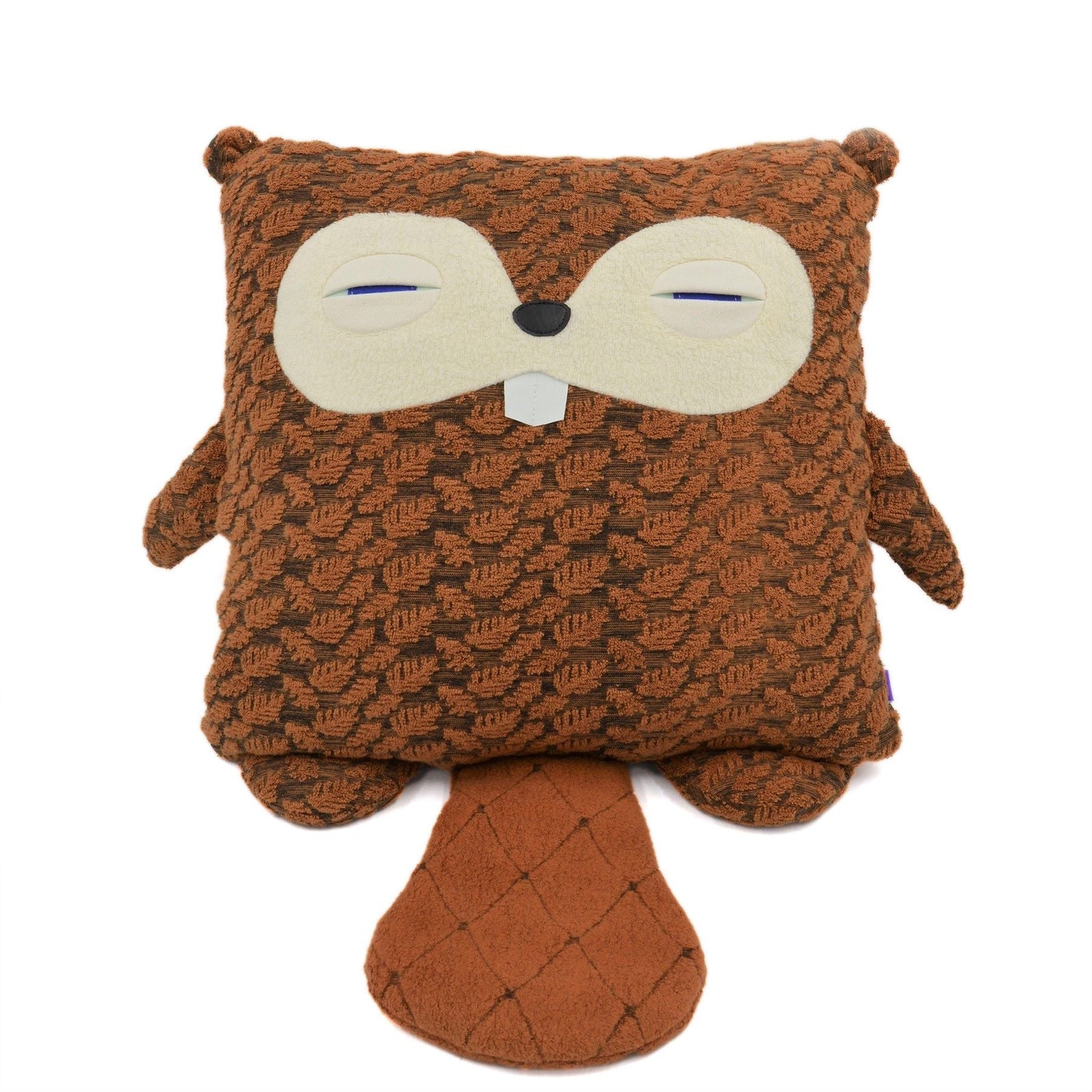 Coussin peluche castor