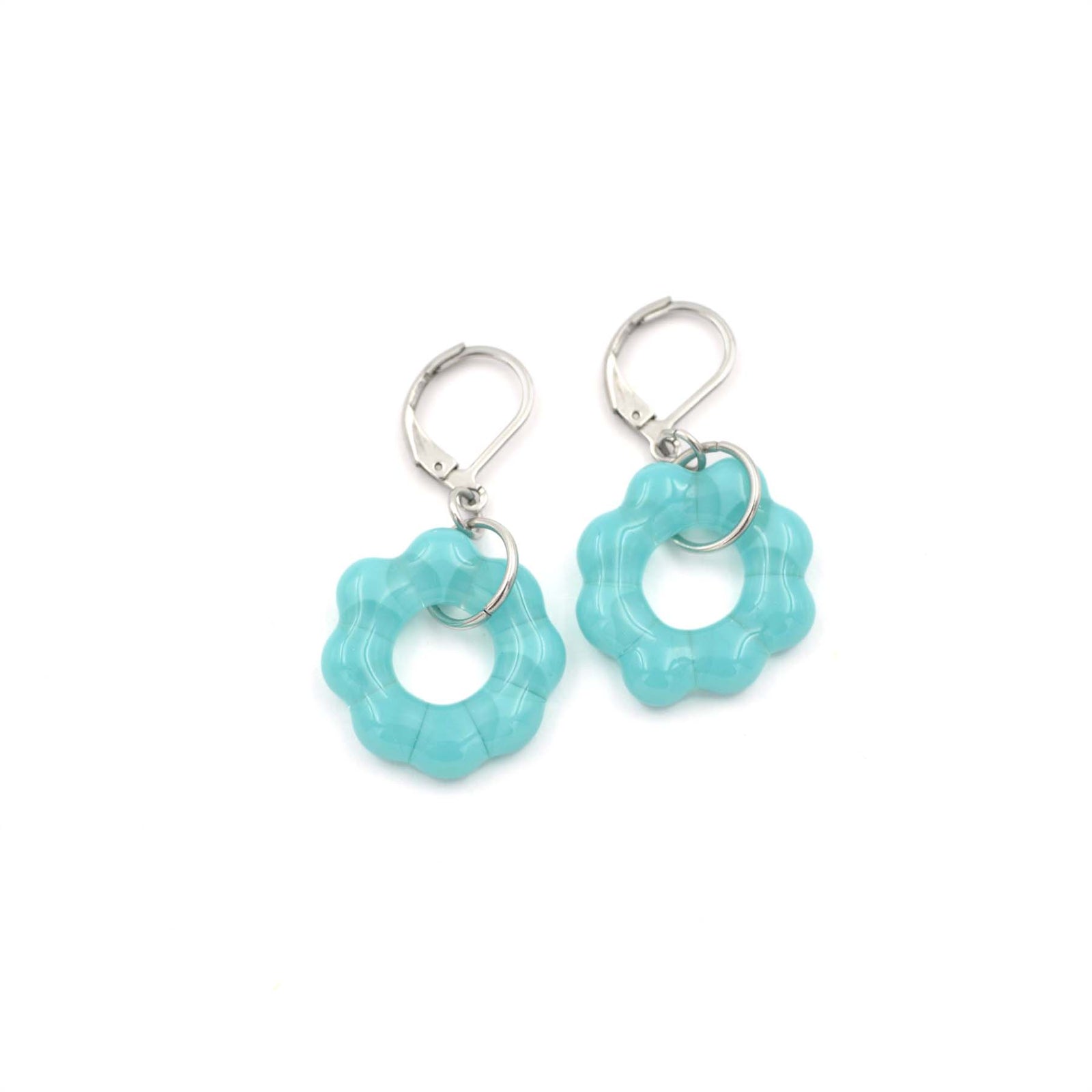 Boucles d'oreilles en verre fusionné