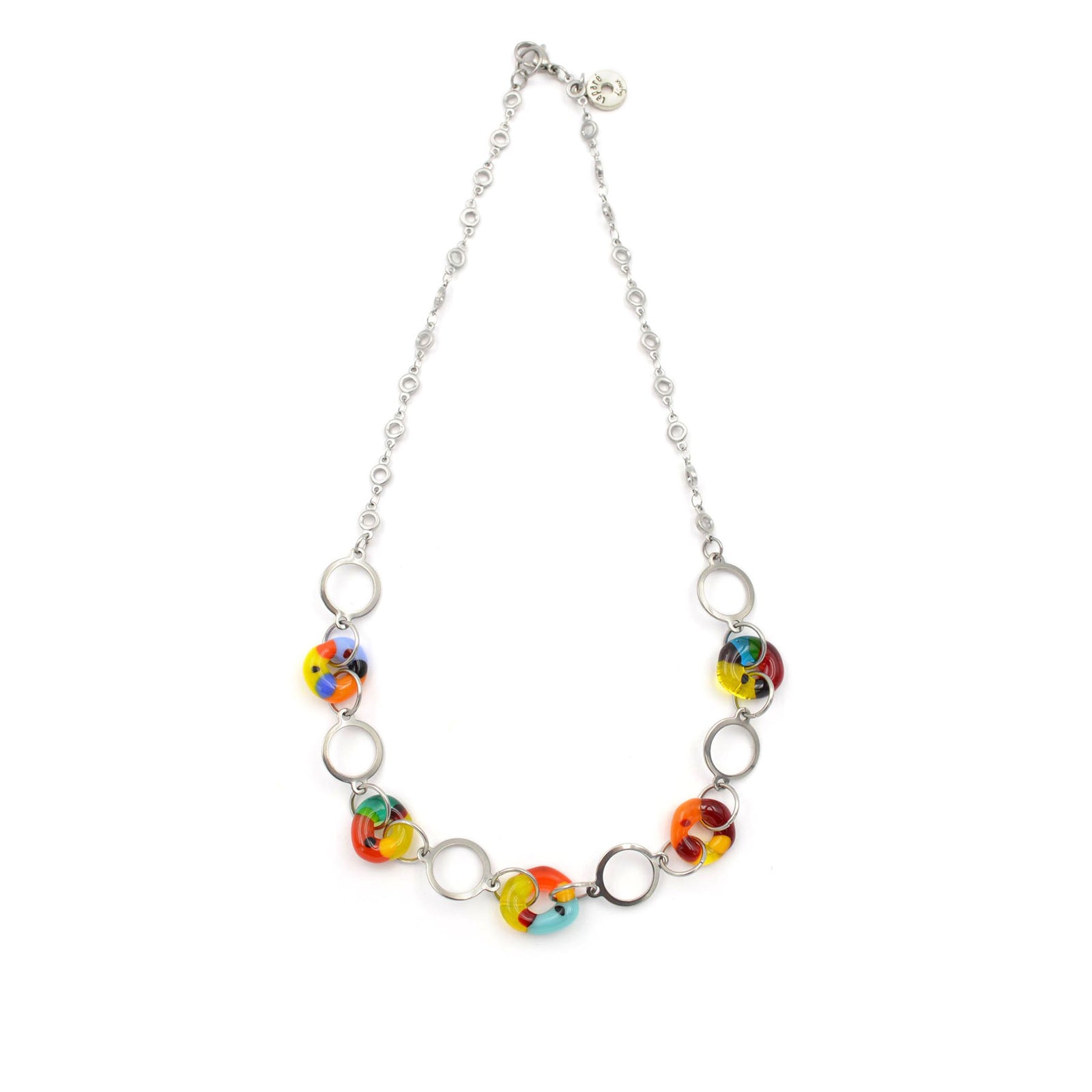 Collier en verre fusionné