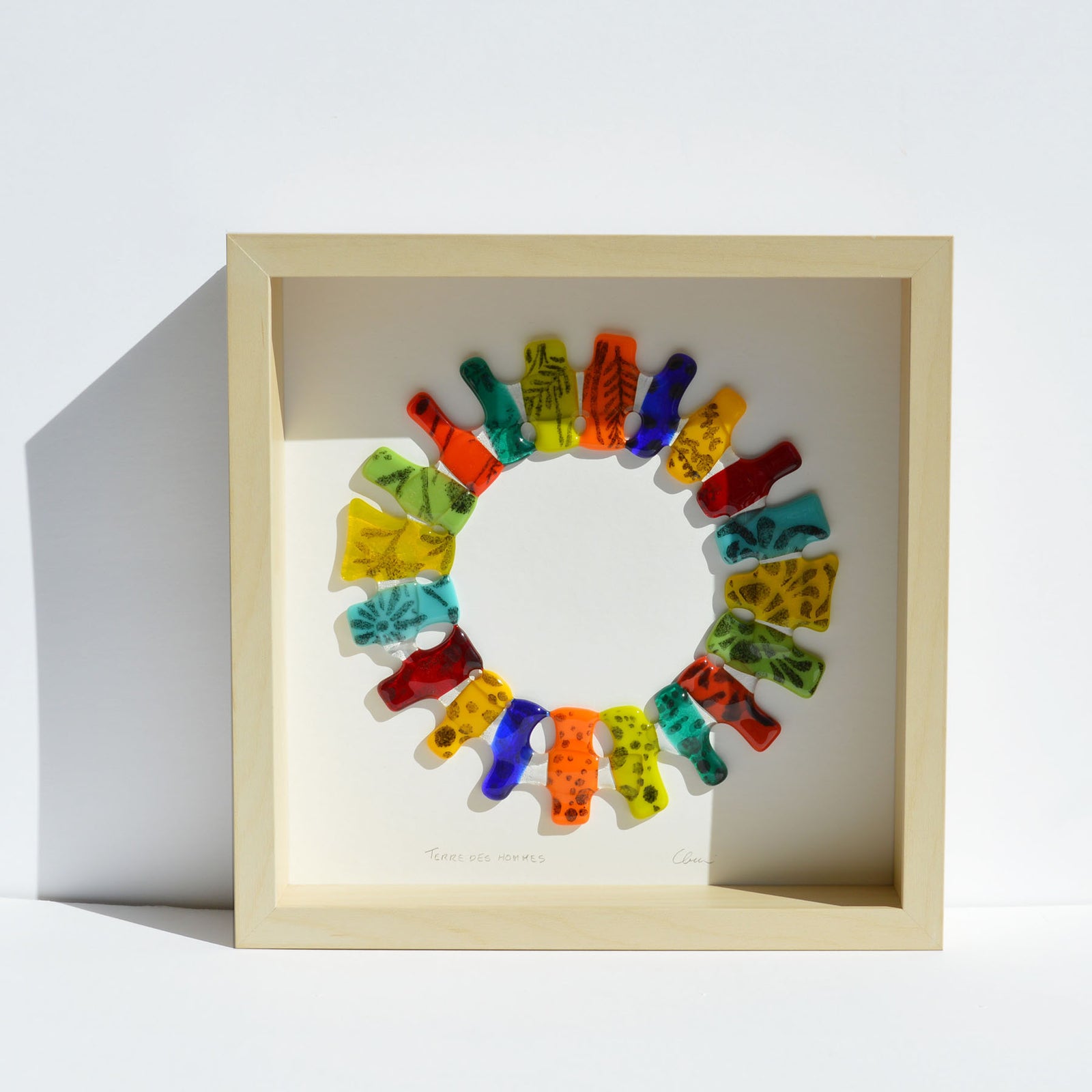 Oeuvre en verre Terre des hommes