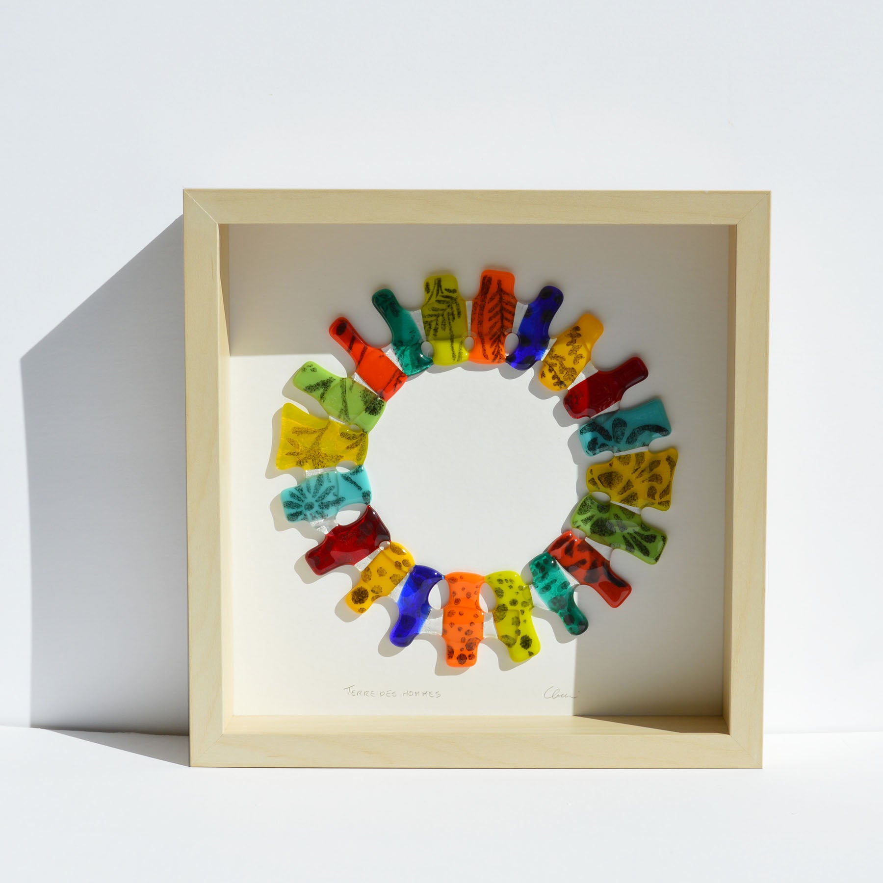 Oeuvre en verre Terre des hommes