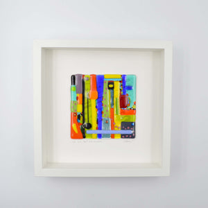 Oeuvre en verre encadrée