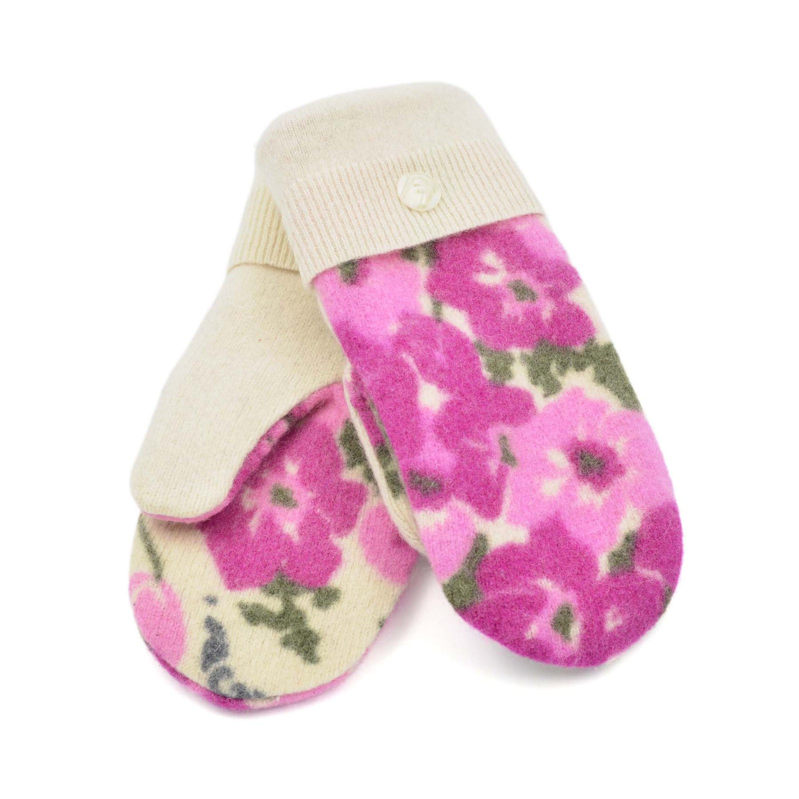 Mitaines en laine bouillie et cachemire