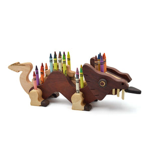 Porte-crayons en bois - Dragon