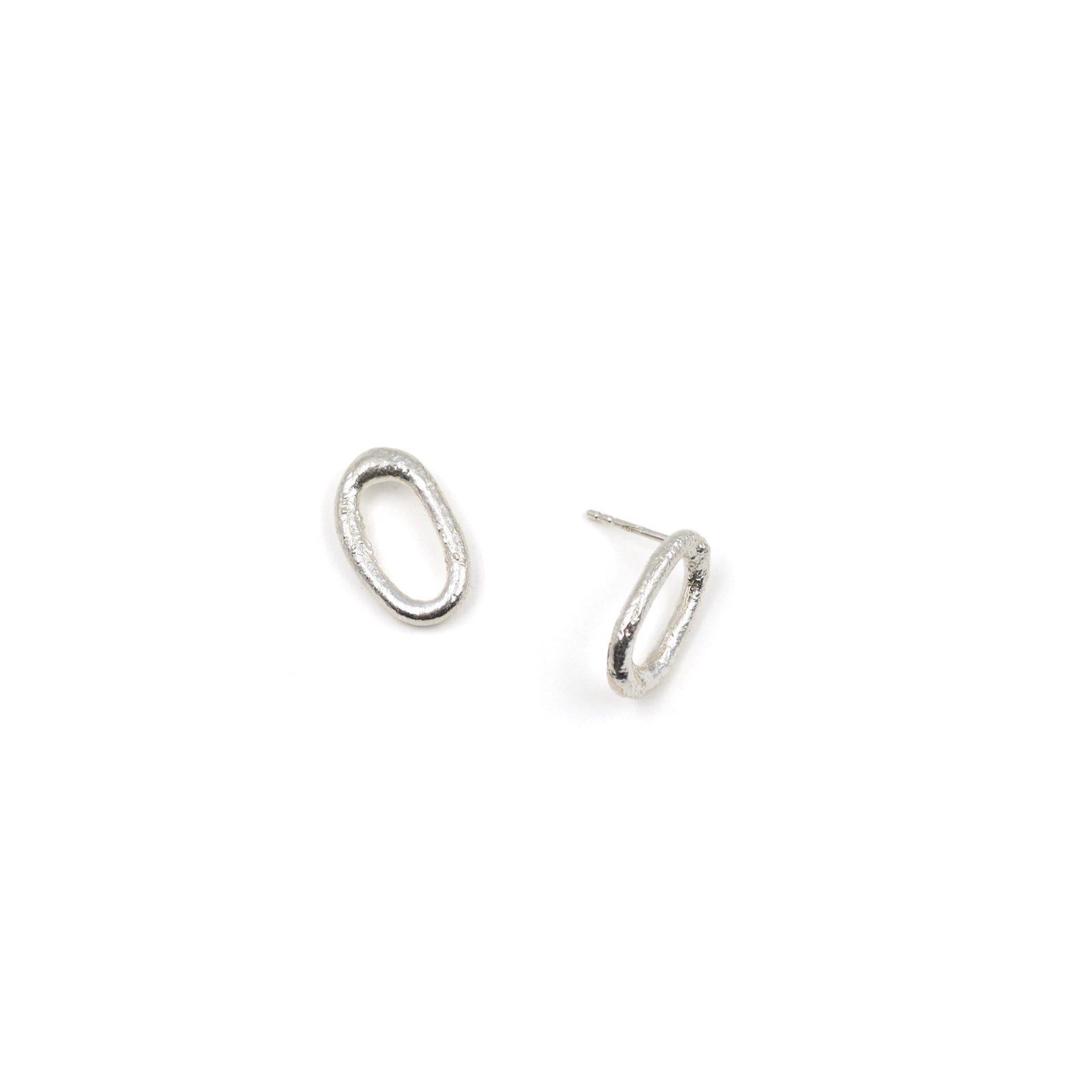 Boucles d'oreilles en argent - Ovales fusionnées