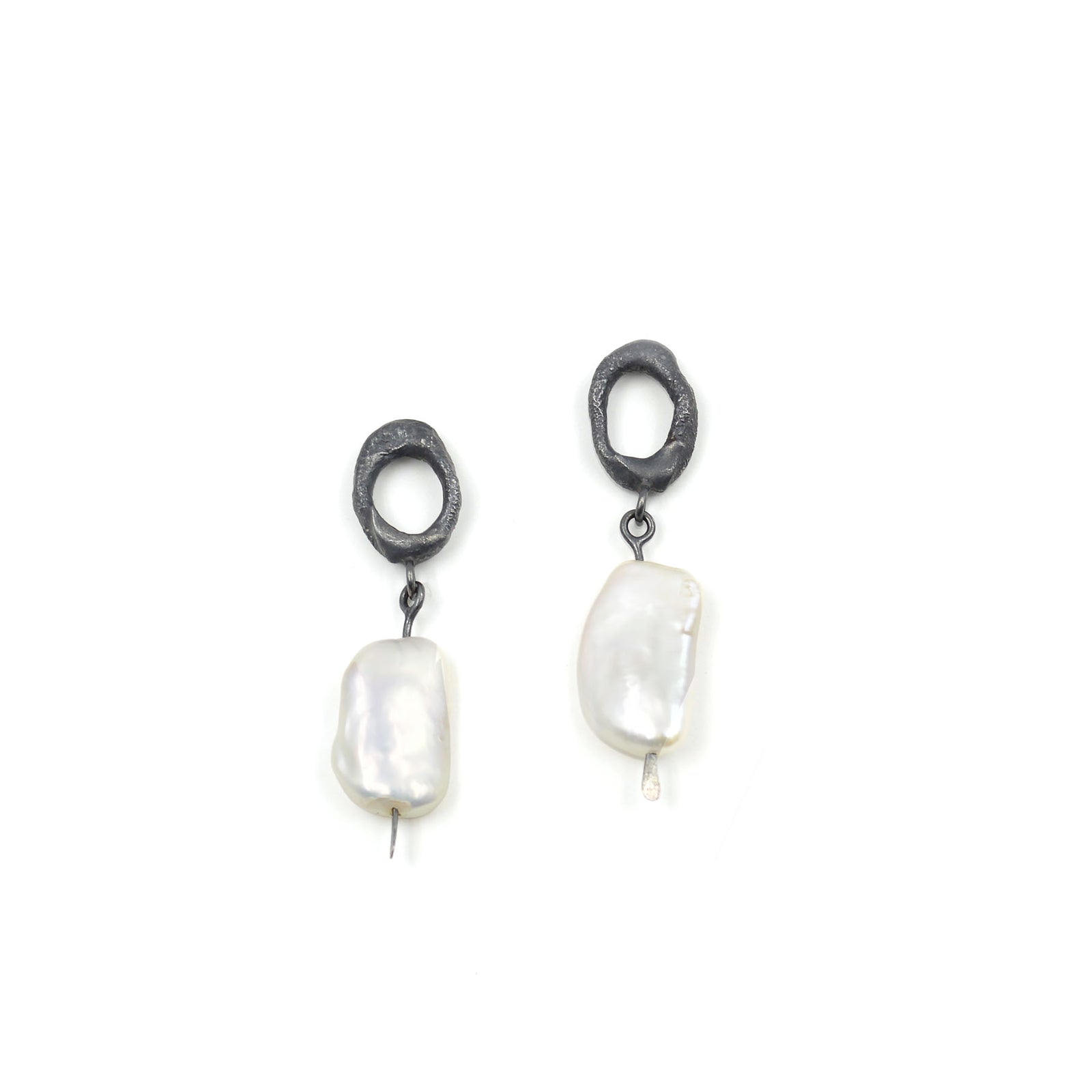 Boucles d'oreilles en argent oxydé
