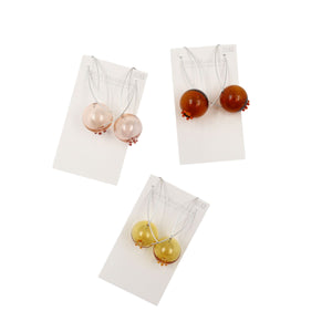 Boucles d'oreilles en verre soufflé