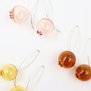 Boucles d'oreilles en verre soufflé
