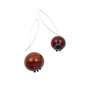 Boucles d’oreille en verre soufflé