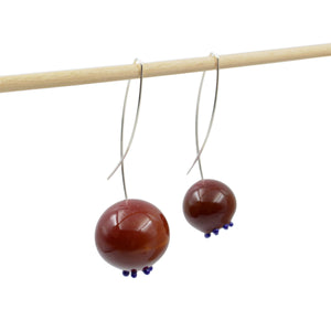 Boucles d’oreille en verre soufflé