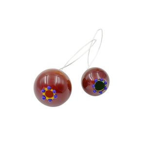 Boucles d’oreille en verre soufflé