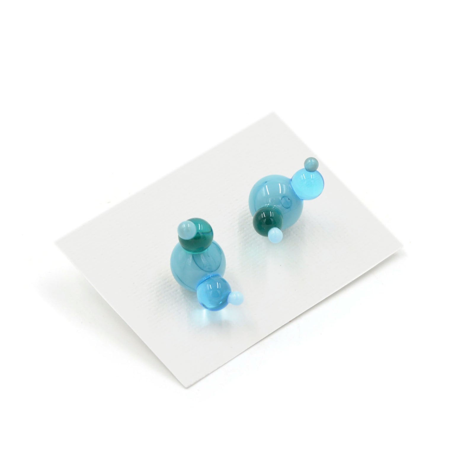 Boucles d'oreilles en verre couleurs variées