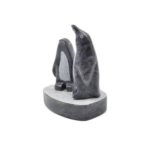 Sculpture en stéatite - Manchots