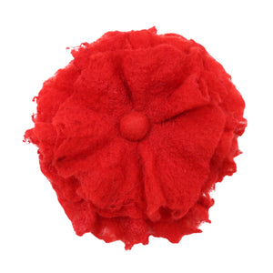 Épingle fleur rouge avec attache