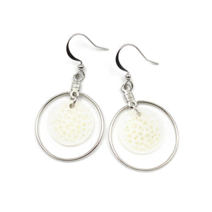 Boucles d'oreilles en ivoire de mer