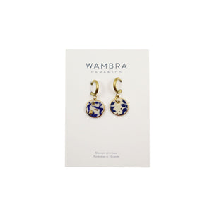 Boucles d’oreilles rondes en porcelaine