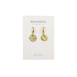 Boucles d’oreilles rondes en porcelaine