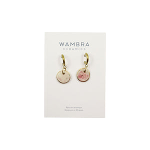 Boucles d’oreilles rondes en porcelaine