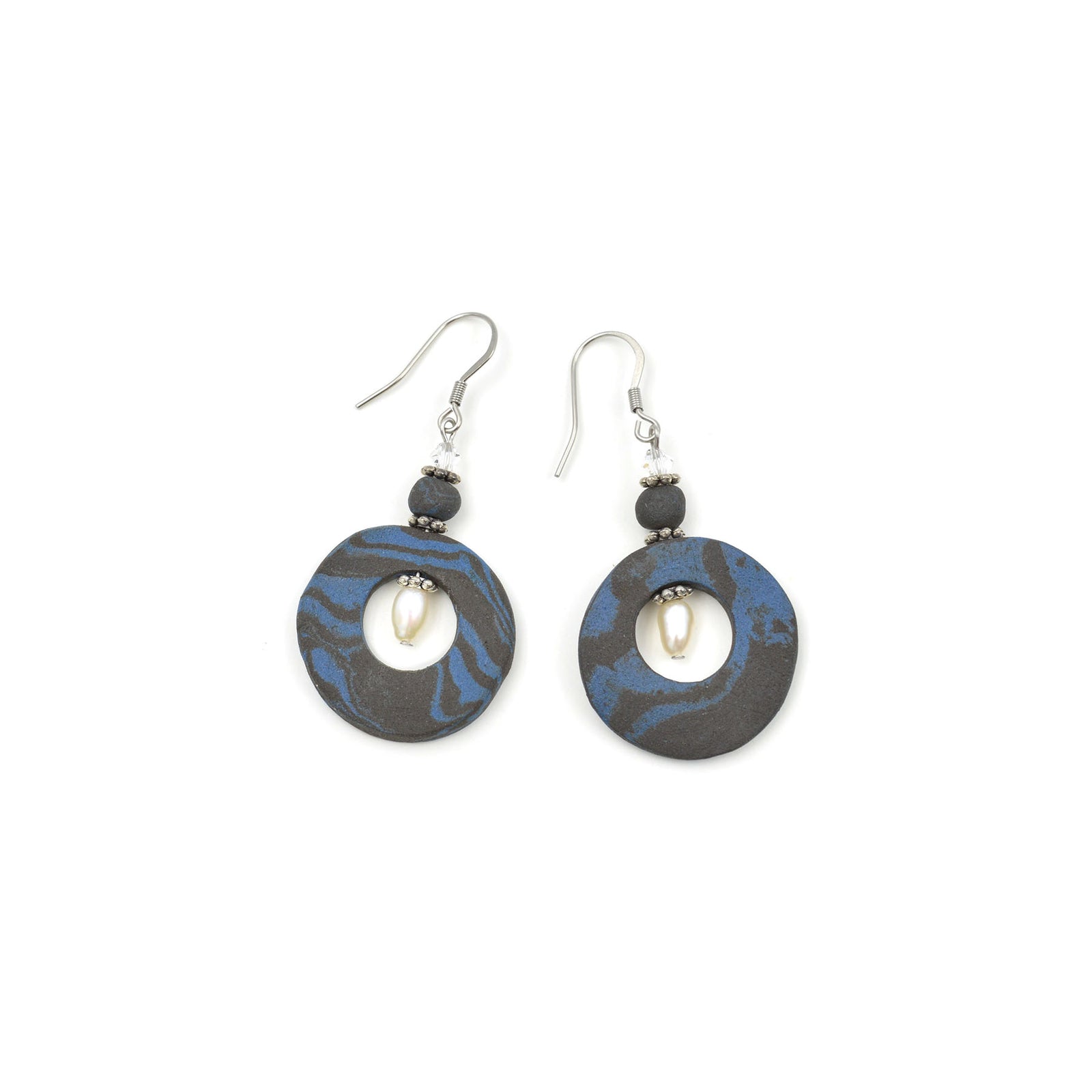 Boucles d'oreilles en porcelaine