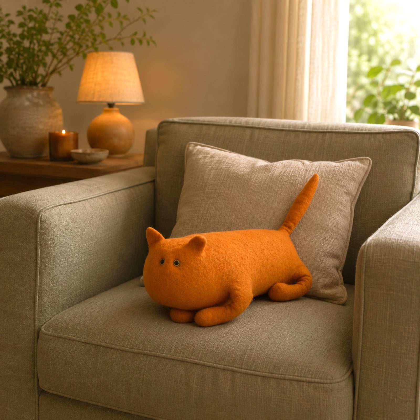 Coussin-toutou chat