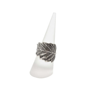 Bague Orme en argent oxydé