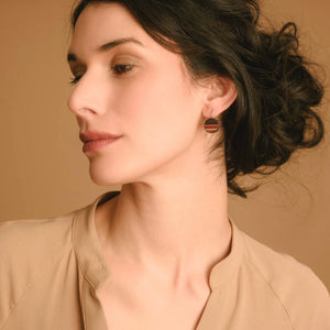 Boucles d'oreilles en bois - boutons