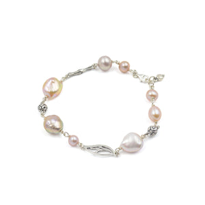 Bracelet argent et perles