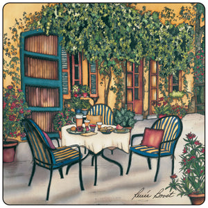 Ensemble de 4 sous-verres Jardins