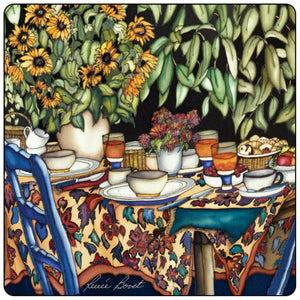 Ensemble de 4 sous-verres Jardins