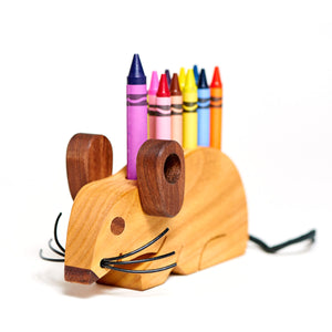 Porte-crayons en bois - Animaux