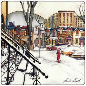 Ensemble de 4 sous-verres Montréal