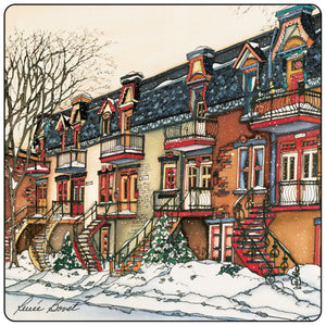 Ensemble de 4 sous-verres Montréal