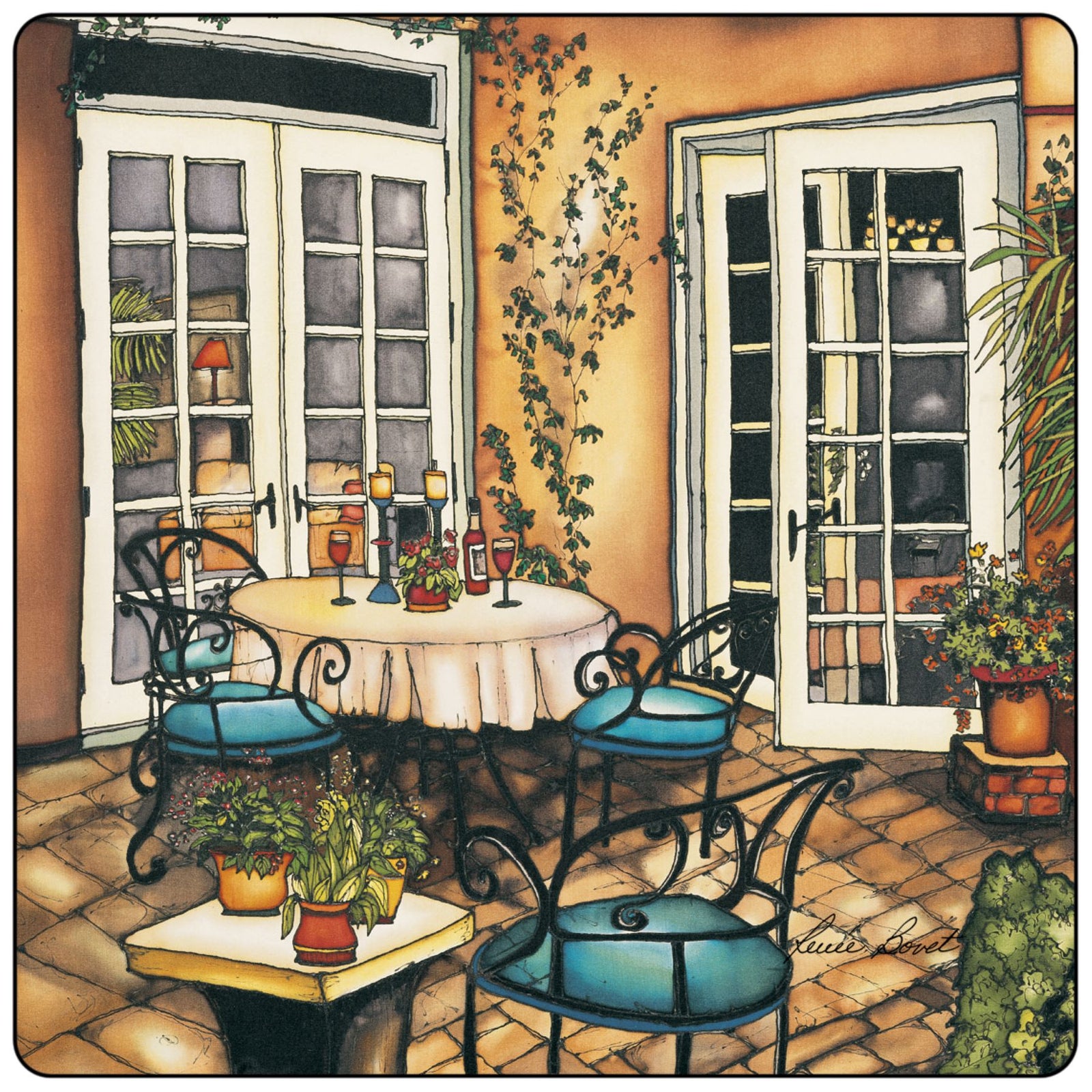 Ensemble de 4 sous-verres Terrasses