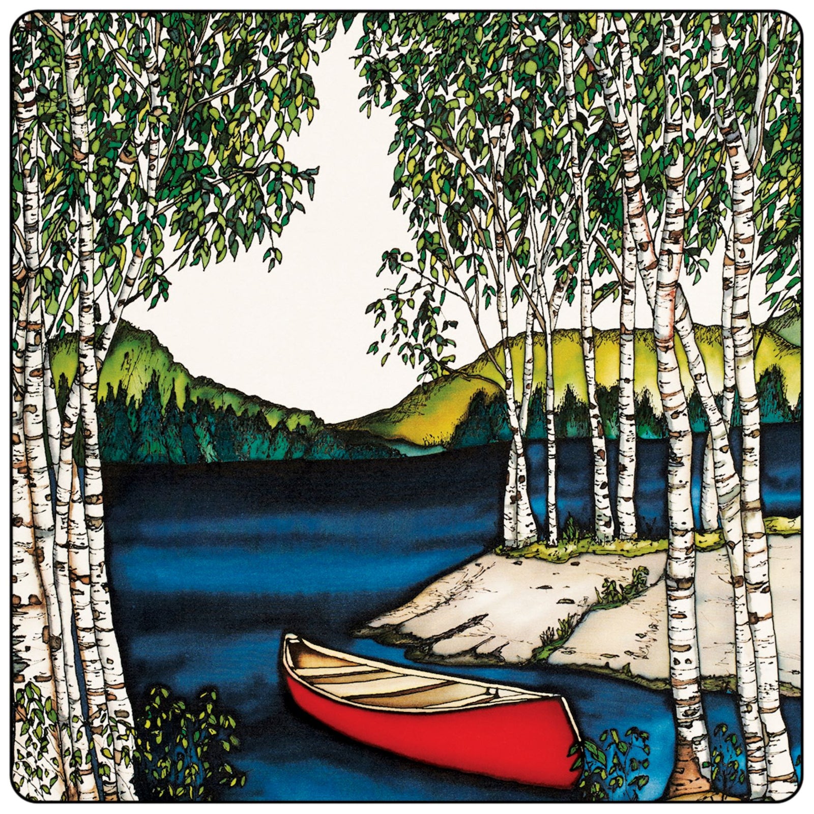 Ensemble de 4 sous-verres Nature
